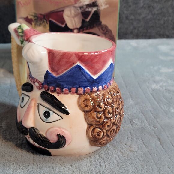 Vintage 1996 Nutcracker Christmas Holiday Mug 20 oz Cup Nuts~Candy~Planter w/Box - Picture 2 of 15